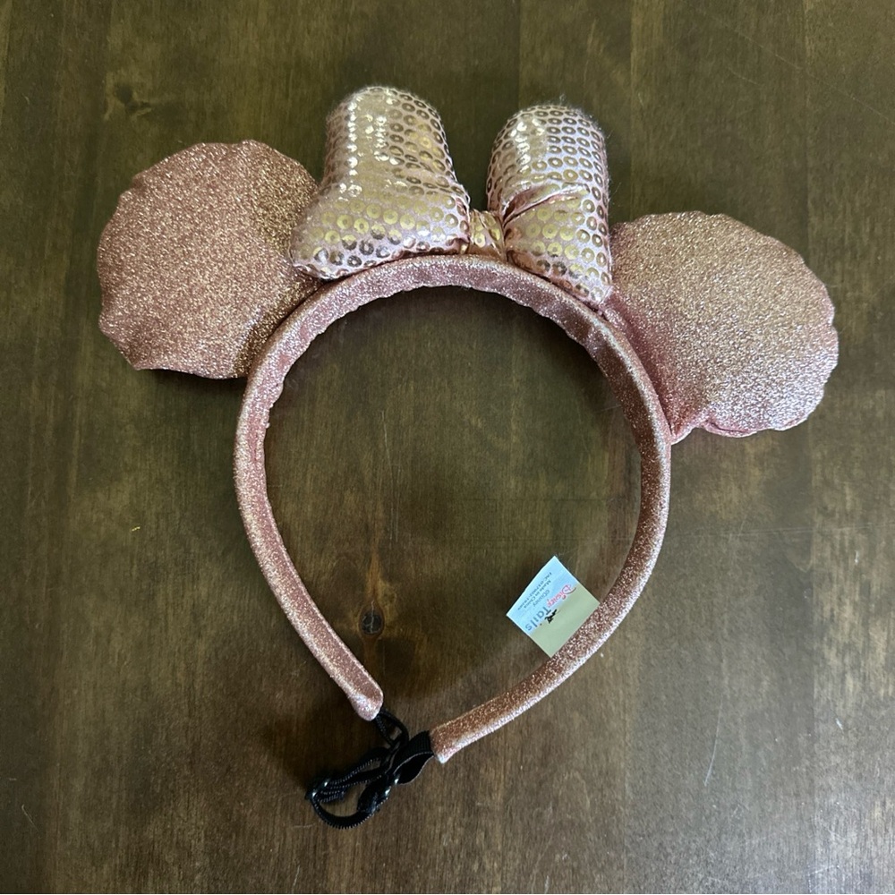 Disney Tails Rose‎ Gold Minnie Mouse Character Ears Headband One Size Disneyland